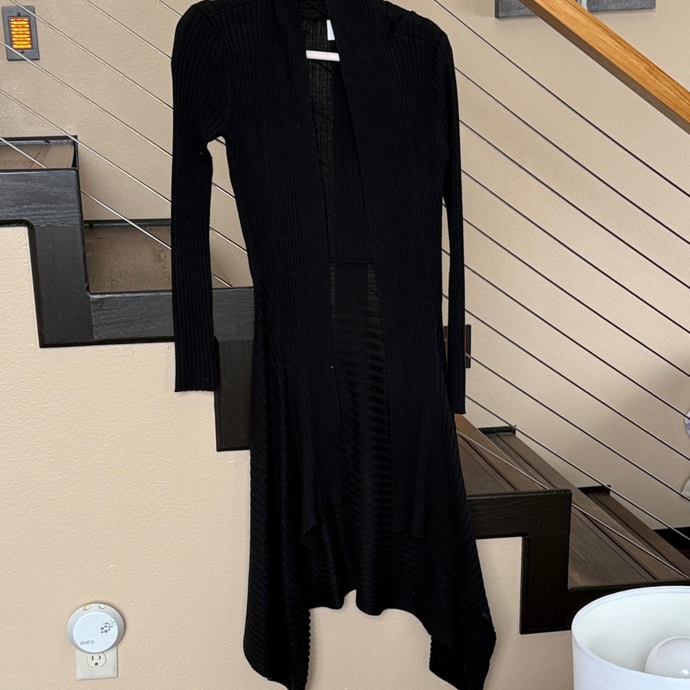CAbi Black Long Cardigan Sweater medium